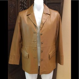 🔥 TERRY LEWIS LEATHER JACKET NWOT SIZE MEDIUM